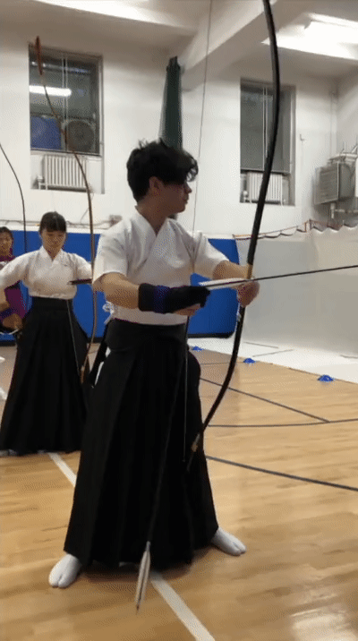 Kyudo practice